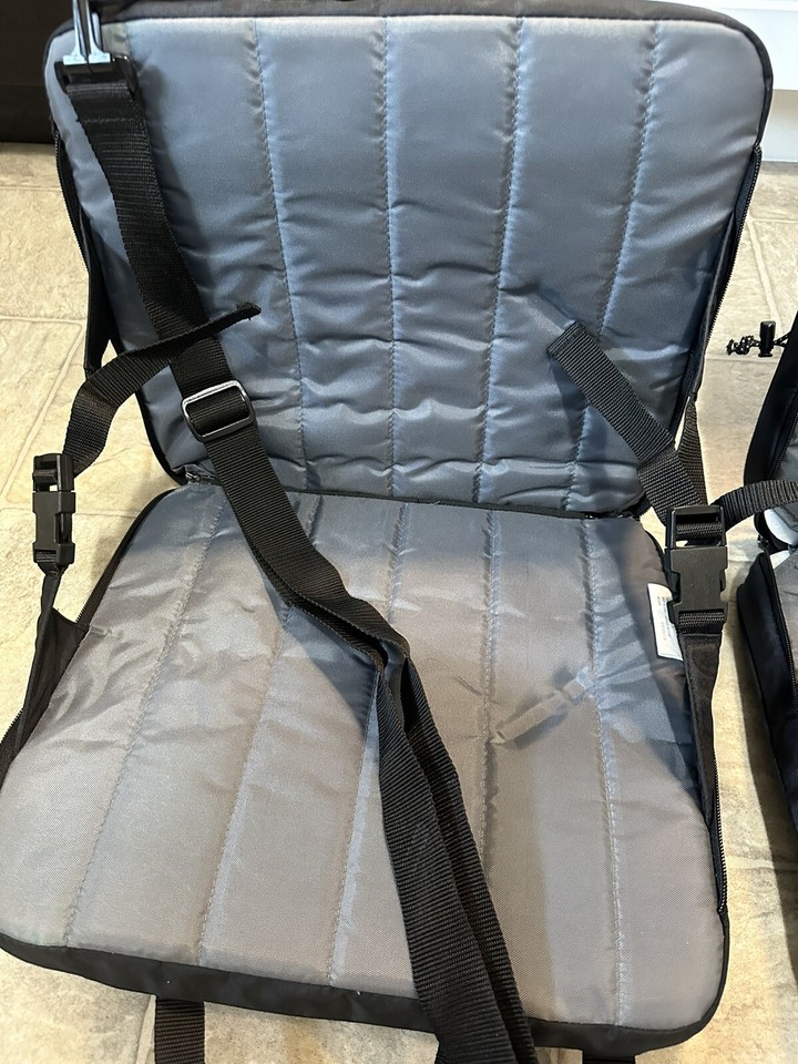 Set of 2 Eddie Bauer EBTEK Portable Zippered Folding Stadium Cushion