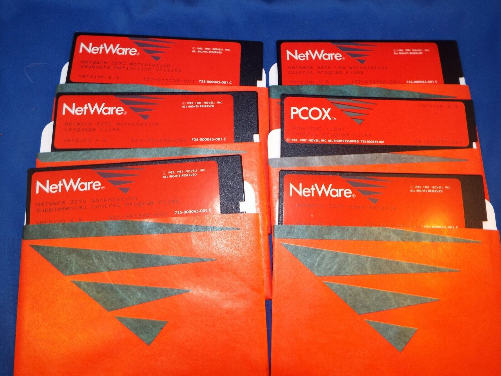 NetWare Novell 5.25 Floppy Disk Set 3270 Workstation Software