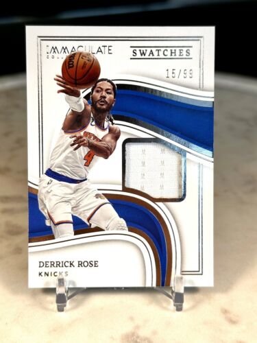 2022-23 Panini Immaculate Swatches Derrick Rose Knicks Game-Worn Jersey /99 - Picture 1 of 2