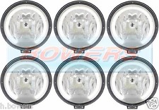 6 x SIM 3227 12V/24V 9" ROUND SPOTLIGHTS SPOTLAMPS + LED ANGEL EYE SIDELIGHTS