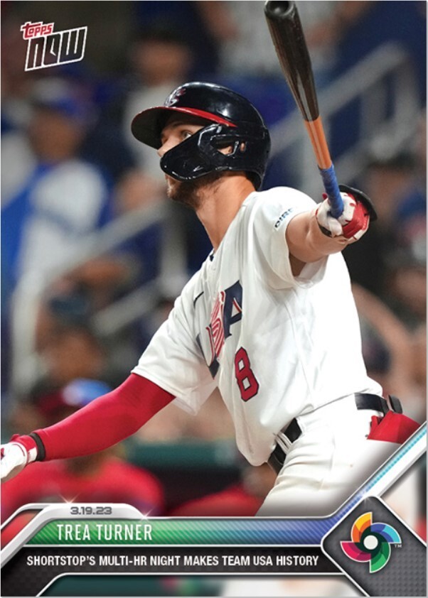 2023 TOPPS NOW TREA TURNER #WBC-62 World Baseball Classic 2HR! | eBay