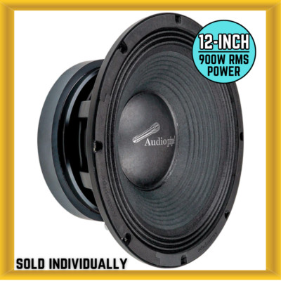 Audiopipe APLMB-12-VC4 12  Low-Mid Frequency Car Speaker 900W RMS Power 4 Ohm