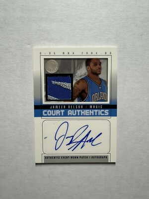 2004 Fleer E-XL Court Authentics JAMEER NELSON Rookie Patch Auto JSY #14/14 1/1