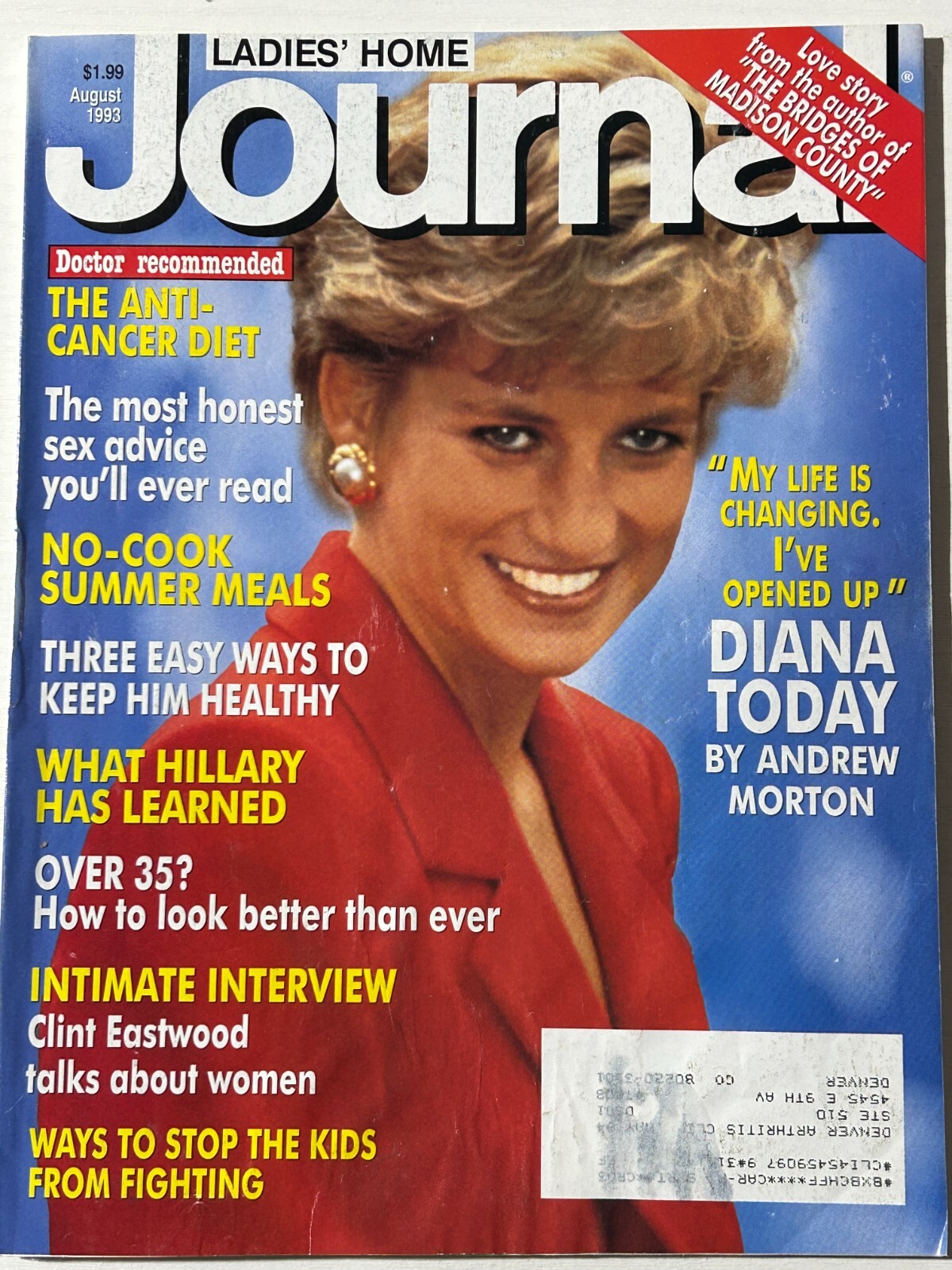 Princess Diana Magazine Ladies Home Journal August 1993 Hillary Clinton