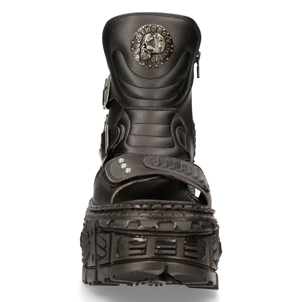 New Rock Boots BIOS106-V3 Black VEGAN Leather Unisex