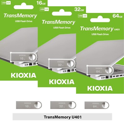 KIOXIA TransMemory U401 USB 2.0 Stick 16GB 32GB 64GB USB Flashlaufwerk