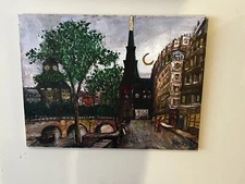 At Night. Oil On Linen by Maxwell Hayden