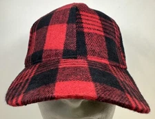 Checkered Blank Hat Lumberjack Checked Pattern Red Cap Buffalo Plaid
