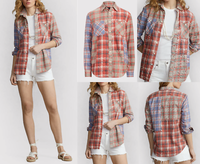 Polo Ralph Lauren Georgia Cotton Twill Check Shirt Hemd T-Shirt Top Bluse New M
