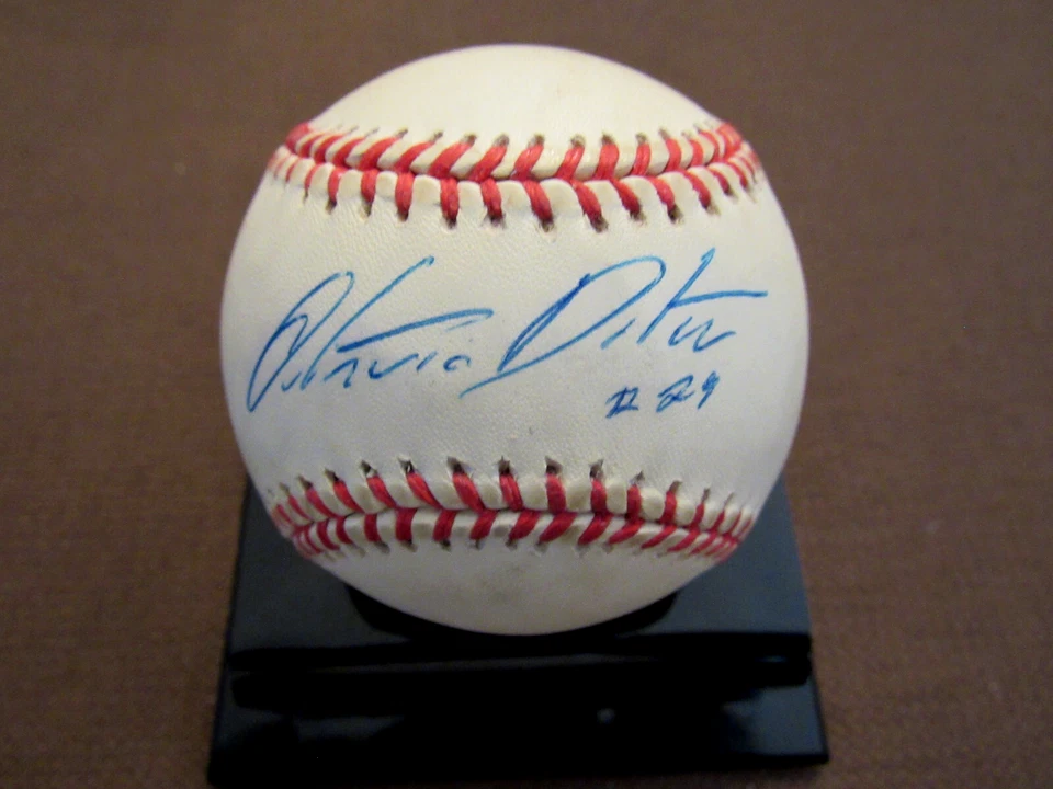 OCTAVIO DOTEL # 29 NEW YORK METS NOVATO FIRMADO AUTOMÁTICO DE COLECCIÓN SOLO BÉISBOL JSA Foto 3 de 3