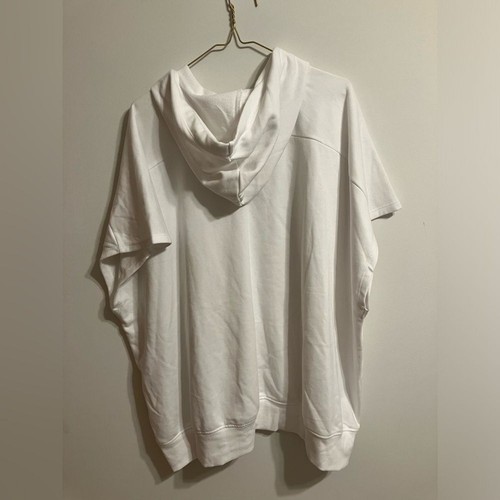 Livi for Lane Bryant Short Sleeve Hoodie Womens size 26/28 white Active New - 第 8/10 張圖片
