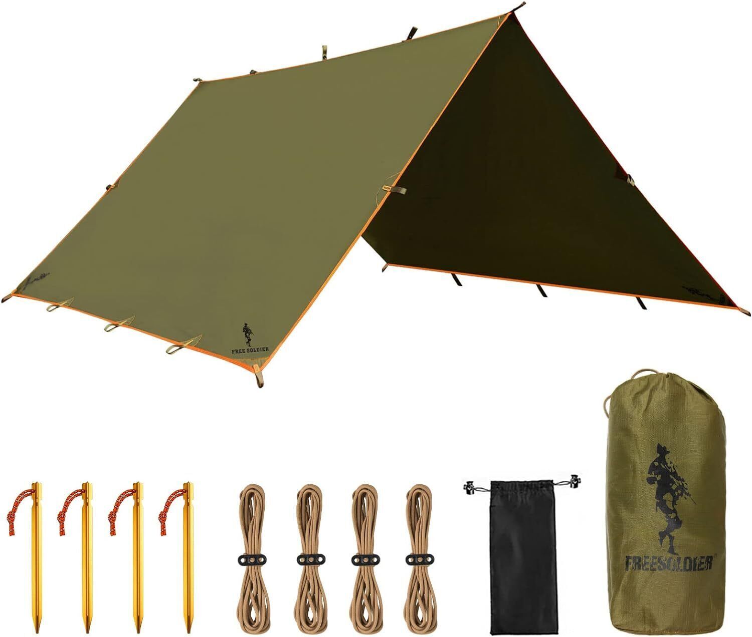Waterproof Portable Tarp Multifunctional Outdoor Camping Travel Awning Tarp