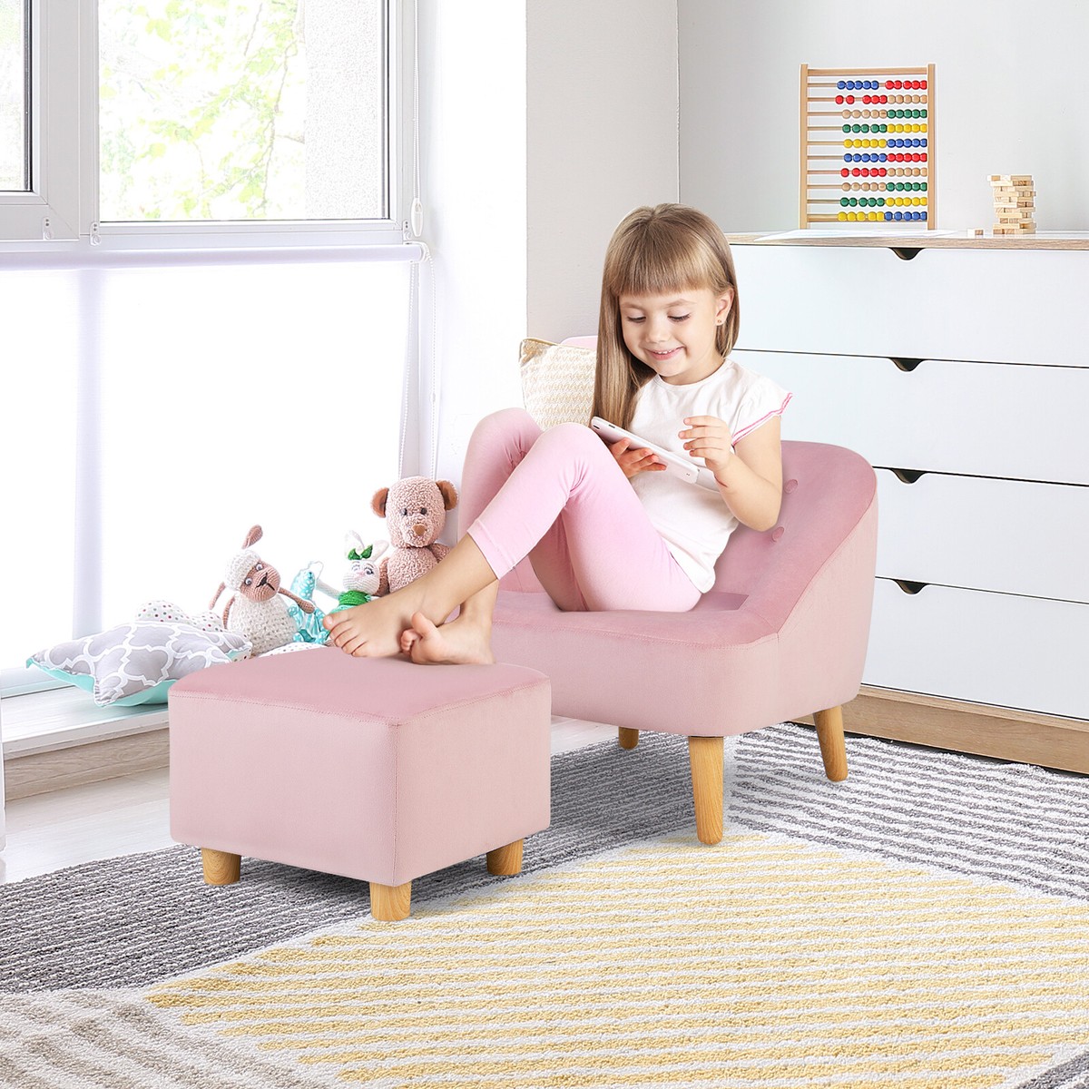 Toddler Sofa Chair And Ottoman Set Matttroy