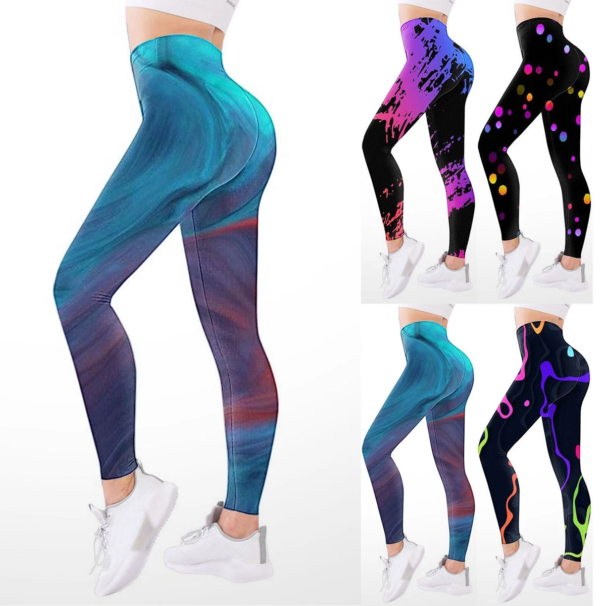 Yoga pants printed  Womens yoga clothes, Yoga pants women, Printed yoga  pants