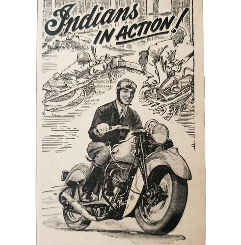 1943 Indian Motorcycle Ranger War Bikes Advertisement WW2 Battle Front DWF17