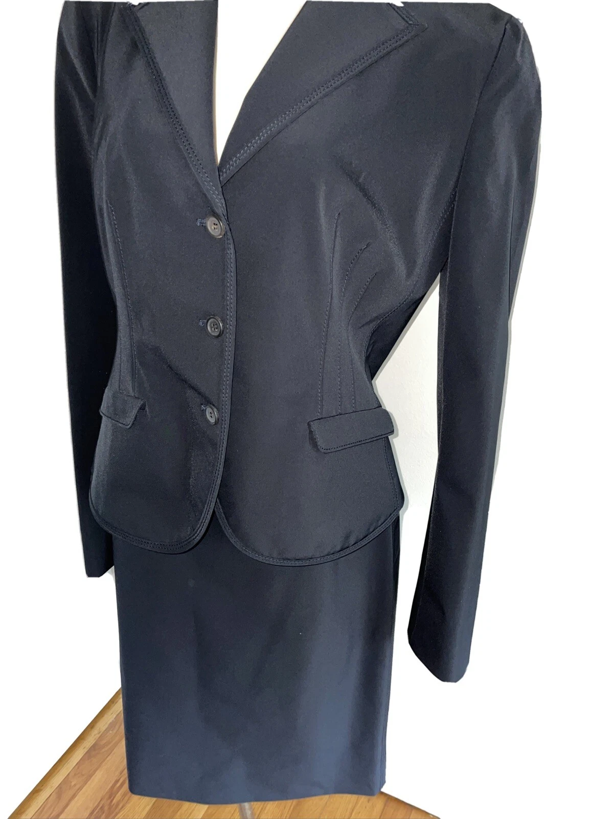 Autentica gonna blu Prada donna taglia giacca 46 gonna 42