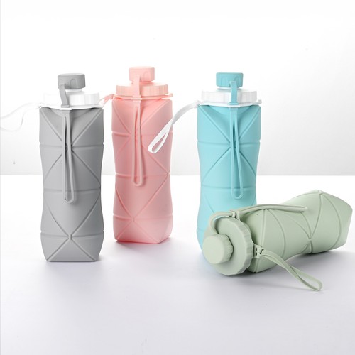 Foldable Special Collapsible Water Bottle Silicone Leak-proof Reusable Travel AU - Picture 2 of 16