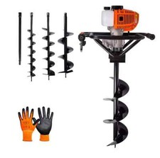 Trivella a scoppio 52cc 2 tempi 3 punte da 100mm|150mm|200mm e prolunga guanti.