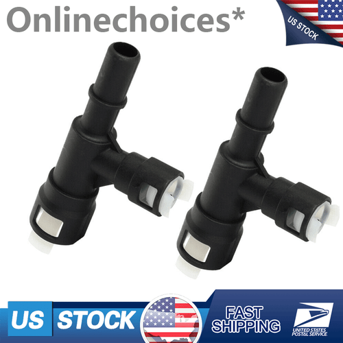 2Pcs Auxiliary Heater Hose W/ Tee For Chevrolet Tahoe Cadillac Escalade