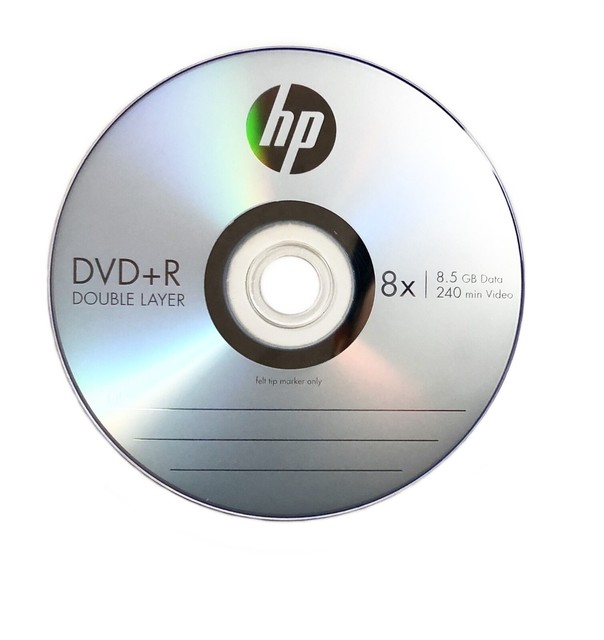200 HP 8X Blank DVD+R DL Dual Double Layer 8.5GB Logo Branded Disc