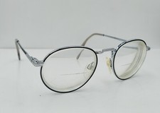 Vintage Hudson DG-63 Black Silver Oval Metal Sunglasses USA FRAMES ONLY