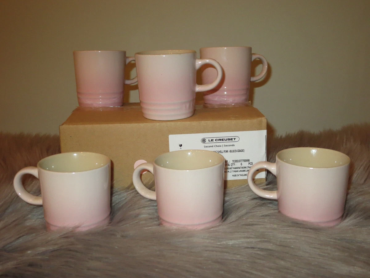 LE CREUSET SHELL PINK ESPRESSO MUG 3.5OZ-SET OF 6-BOXED