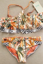 NWT 2-Pc Maaji Girls Reversible Bikini Set, Size 6, Orange