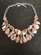 Amazing Red Agate Lace Agate Pendants 18” Necklace Southwestern