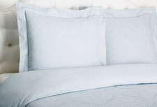 Frette TURANDOT ARREDO  BORDO DUVET  FITTED SHEET SETS KING Cristallo Blue NEW