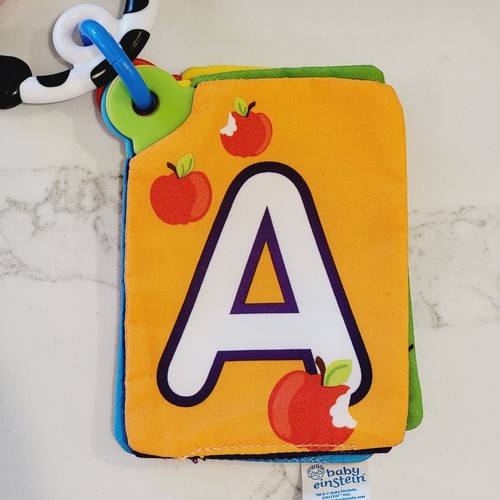 BABY EINSTEIN Take Along Discovery Cards Clip-on 10 Images Crinkle Teether Toy. - Picture 5 of 18
