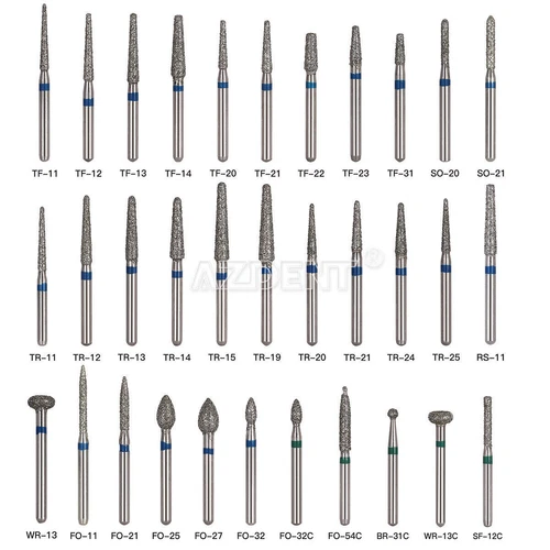 5Pcs/kit Dental Turbine Diamond Burs For High Speed Handpiece FG Burs For friend