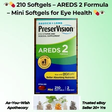PreserVision AREDS 2 Eye Vitamins 210 Mini Softgels Bausch & Lomb Vision Support