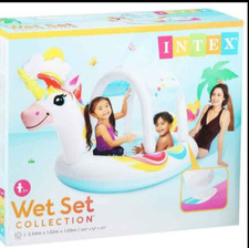 Intex Unicorn Spray Baby Toddler Pool 100" x 52 NWT