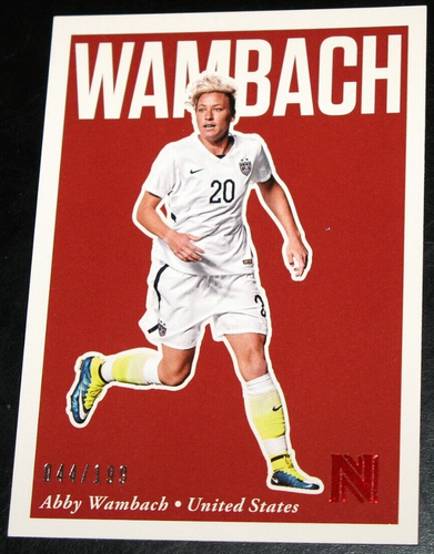 2017 Panini Nobility Abby Wambach RED # 044/199 # 60 USA USWNT