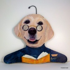 Annie Rhinehart Stupell Johnston VTG wood clothes hanger "P. Millheim, Teacher"