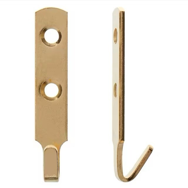 HEAVY DUTY BRASS PICTURE PLATE J HOOK FRAME MIRROR HOOKS HANGING