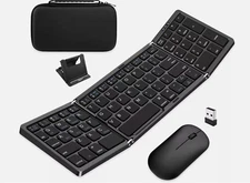 Edjo USB Foldable Keyboard and Mouse Combo-Perfect For Travel - New Open Box