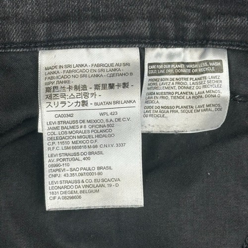 Jeans Levis donna 12 nero 505 vita media dritto lavaggio scuro denim - Foto 6 di 14