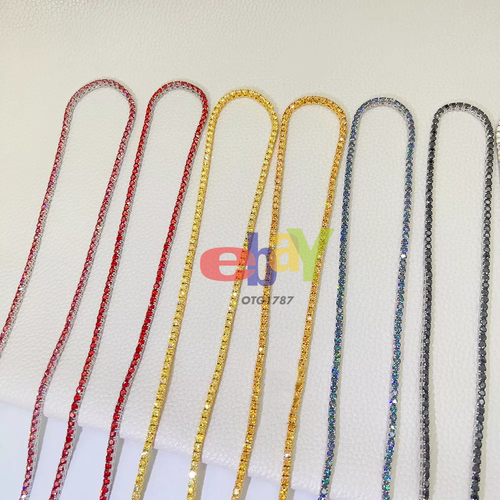 3-4 mm VVS Champagnergelb Moissanit Tenniskette 925 silberne Pässe 🙂 Tester - Bild 17 von 20