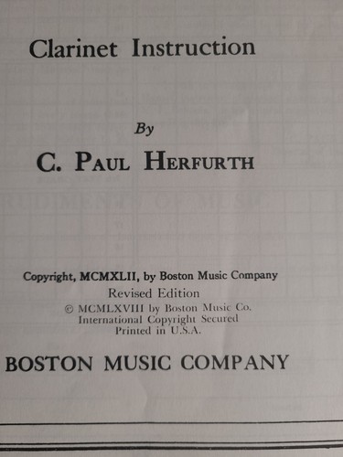 A Tune a Day For Clarinet Book One/First Book by C. Paul Herfurth revised 1968 - Picture 4 of 7