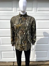 Real Tree Hardwoods Forest Camo Turtle Neck Long Sleeve L Goth Black Metal