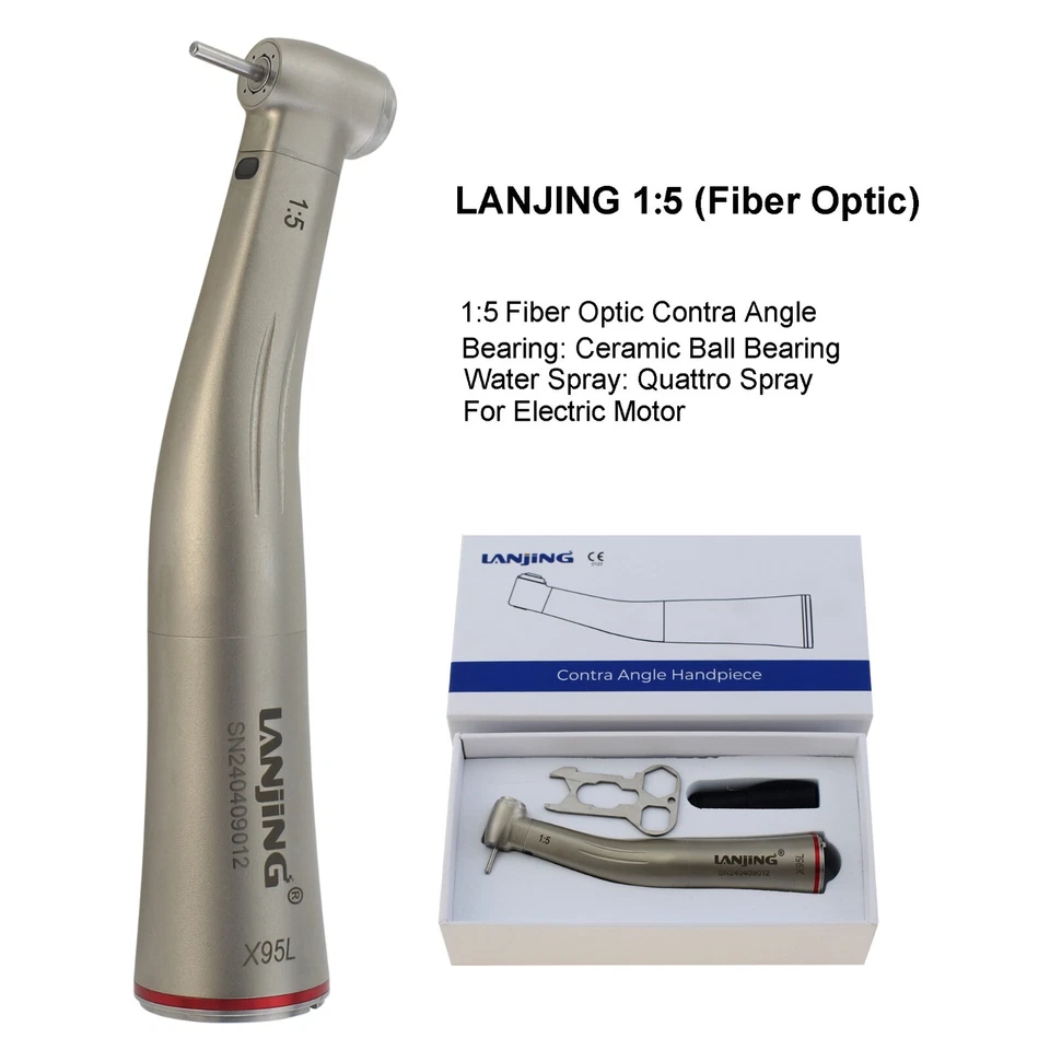 Dental Electric Handpiece 1:5 1:1 1:4.2 Contra Angle Surgical Increasing LED NSK - Image 2 of 4