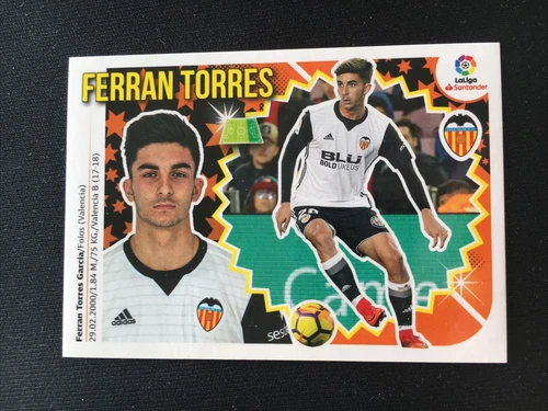 PANINI LIGA 2018/19 FERRAN TORRES VALENCIA STICKER 14B NM ROOKIE