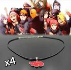 New Listingx4 Naruto Sasuke Itachi Akatsuki Red Cloud Pendant Cosplay Necklace Japan Anime