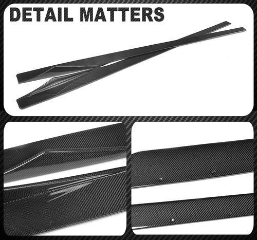 For BMW 2 Series F87 M2 M2C Coupe 2016-19 REAL Carbon Side Skirts Extension Lip - Picture 12 of 12
