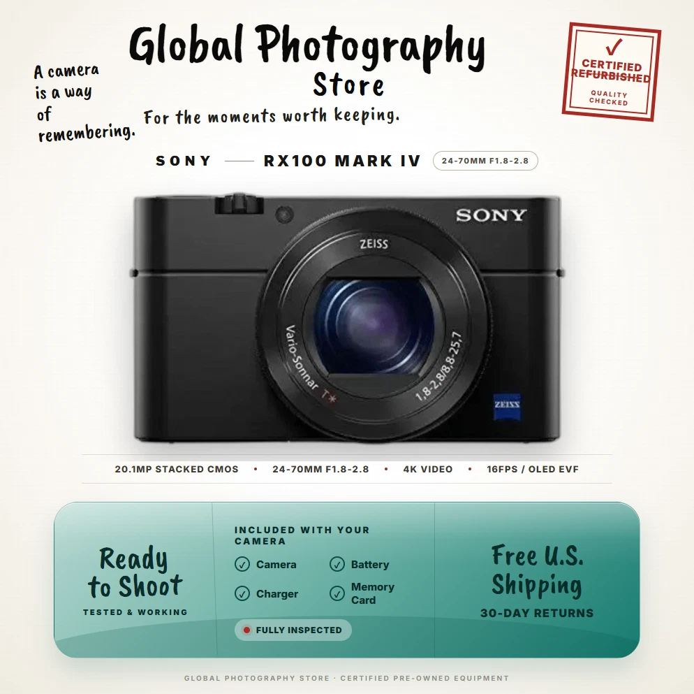 Sony Cyber-shot DSC-RX100 IV Digital Cameras 20-29.9 MP Maximum