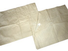 COUNTRY CURTAINS TAN & WHITE TICKING STRIPES (2) TAILORED VALANCES 16 X 85