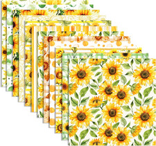24 Sheets Sunflower Scrapbook Paper 11.8'' X 11.8'' Watercolor Sunflower Pattern