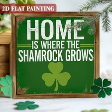 Lucky Irish Decoration Wooden Plaque Shamrock Home Quote Art For St Patricks Day