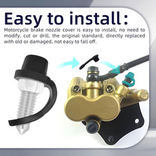 100Pcs Brake Bleeder Cap, 8mm Rubber Grease Fitting Caps Black Bleed Nipple D...